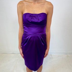 DVF Diane Von Furstenberg 2 Strapless Dress Purple